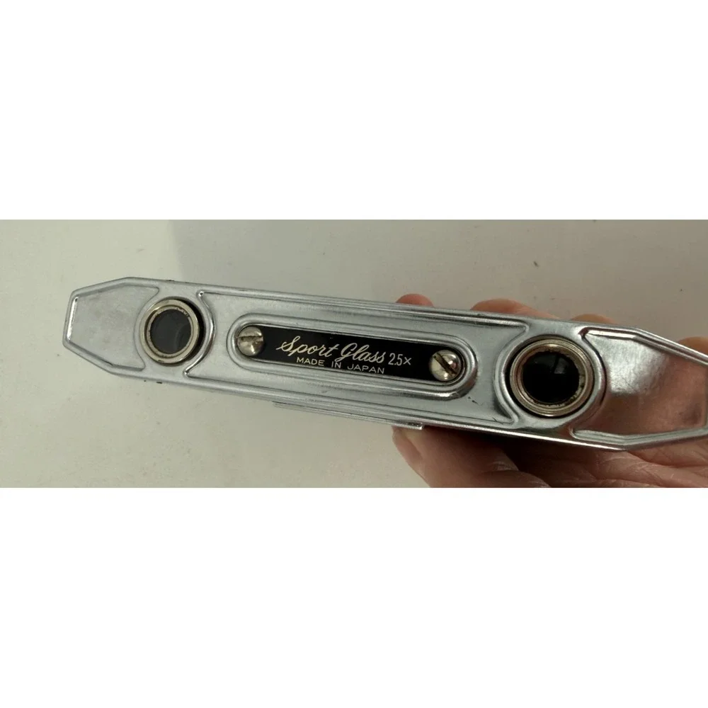 Vintage Sport Glass 2.5x Folding Opera Glasses Binoculars Made in‎ Japan Case